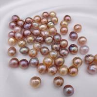 No Hole Cultured Freshwater Pearl Beads, Slightly Round, DIY, mixed colors, Length about 9-10mm 