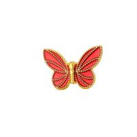 Enamel Zinc Alloy Beads, Butterfly, plated, DIY Approx [
