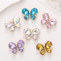 Zinc Alloy shoes ornament, Butterfly, plated, DIY & with rhinestone 