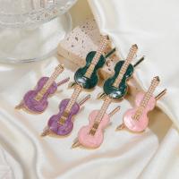 Plastic Pearl Zinc Alloy Earring, with Plastic Pearl, Violin, fashion jewelry & for woman & enamel 