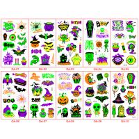 Tattoo-Aufkleber, PET, mit Papier, Design für Halloween & für Kinder & glänzend, Sticker size:6.8x12cm, verkauft von PC[