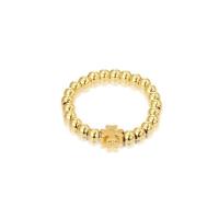 Brass Finger Ring, plated & for woman, golden 