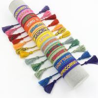 Friendship Bracelets, Polyester, Embroidery, Unisex & with letter pattern 