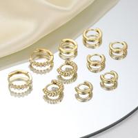 Zinc Alloy Huggie Hoop Earring, 5 pieces & fashion jewelry & for woman 