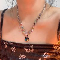 Acrylic Necklace, Zinc Alloy, with Acrylic, fashion jewelry 