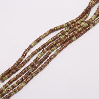 Impression Jasper Bead, with Peridot Stone, Flat Round, polished, DIY mixed colors Approx 38 cm 