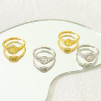 Brass Finger Ring, plated, fashion jewelry & for woman inner diameter 17mm 