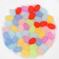 Perles acryliques dépolies, Acrylique, ovale, DIY & givré, couleurs mélangées Environ 2mm, Environ Vendu par sac