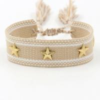 Bracelets d'amitié, Fibre de polyester, avec alliage de zinc, étoile, Placage, bijoux de mode & unisexe, plus de couleurs à choisir Vendu par PC
