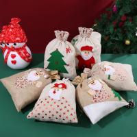 Bolsa de tela de regalo, paño, Polvo & Diseño de Navidad & diferentes estilos para la opción, más colores para la opción, 300x400mm, Vendido por UD