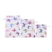 Organza Jewelry Pouches Bags, Butterfly 