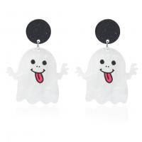Resin Drop Earring, Ghost, Halloween Jewelry Gift & for woman 