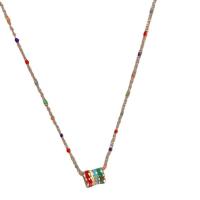 Zinc Alloy Necklace, with Titanium Steel, with 6.8cm extender chain, fashion jewelry & for woman, multi-colored Approx 42.4 cm 