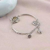Fashion Zinc Alloy Bracelets, with 5cm extender chain, silver color plated, fashion jewelry & for woman Approx 11 cm 