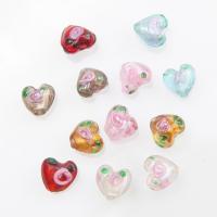 Bumpy Lampwork Beads, Heart, DIY, mixed colors, 10mm, Approx [