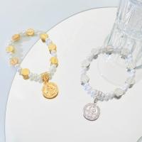 Bracelets acryliques, Acrylique, avec perle de plastique, fait à la main, bijoux de mode & pour femme, plus de couleurs à choisir Environ 18 cm, Vendu par PC