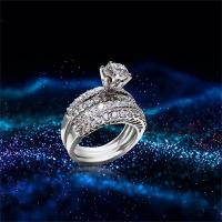 Anillo de dedo de aleación de Zinc, Joyería & diverso tamaño para la opción & con diamantes de imitación, Vendido por Set