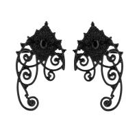 Earring Cuff and Wraps, Zinc Alloy, painted, Halloween Jewelry Gift & for woman & hollow, black 
