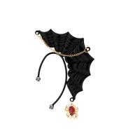 Earring Cuff and Wraps, Iron, with Zinc Alloy, Bat, plated, for woman & with rhinestone 