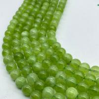 Сочетание цвета кварц бусы, оливиновый кварц, Круглая, полированный, DIY & разный размер для выбора, зеленый, длина:Приблизительно 38 см, продается Strand