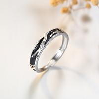 Couple Finger Rings, 925 Sterling Silver, Adjustable & fashion jewelry, US Ring 