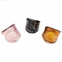 Lampwork Finger Ring, handmade, three pieces & fashion jewelry & for woman, mixed colors, Ring inner diameter about 17-19mm [