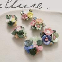 Perles porcelaine fleur, Bouquet, DIY & styles différents pour le choix, plus de couleurs à choisir, Vendu par PC