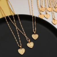 Zinc Alloy Necklace, with 5cm extender chain, Heart, plated, fashion jewelry & for woman, gold Approx 42.5 cm 