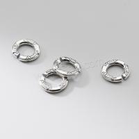 Sterling Silber offen Sprung Ring, 925 Sterling Silber, Antikes Finish, DIY, originale Farbe, 10mm, Bohrung:ca. 5.6mm, verkauft von PC