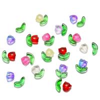 Perles en verre florales, fleur, DIY, plus de couleurs à choisir, Vendu par sac
