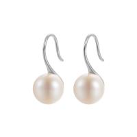 Boucle d'oreille de perle de goutte d'eau douce, perle d'eau douce cultivée, bijoux de mode & normes différentes pour le choix & pour femme, blanc, Vendu par paire[