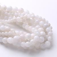 Mondstein Perlen, rund, verschiedenen Qualitäten für die Wahl & DIY & verschiedene Größen vorhanden, weiß, verkauft von Strang