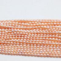 Rice Cultured Freshwater Pearl Beads, DIY pearl length 4-5mm Approx 36-38 cm 