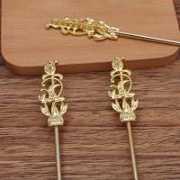 Hair Stick Findings, Zinc Alloy, with Iron, plated, DIY & for woman 