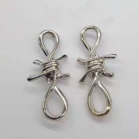 Zinc Alloy Clip Earring, silver color plated, DIY 