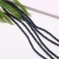 Eindruck Jaspis Perlen, Impression Jaspis, flache Runde, DIY & verschiedene Größen vorhanden, tiefblau, Länge:ca. 38 cm, verkauft von Strang