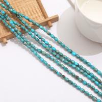 Perles en Turquoise naturelle, ovale, DIY, bleu Environ 38 cm, Vendu par brin[
