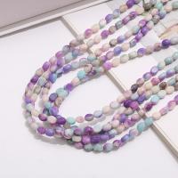 Einzelne Edelstein Perlen, Quarz, DIY, violett, 6x8mm, Länge:ca. 38 cm, verkauft von Strang[