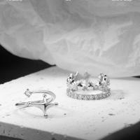 Zircon pavent l'anneau en laiton de doigt, avec zircon cubique, Placage, bijoux de mode & styles différents pour le choix & pour femme, Vendu par PC[