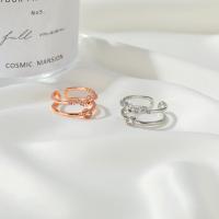 ラインス トーン真鍮指のリング, 銅, メッキ, ファッションジュエリー & 女性用 & ライン石のある, 無色, 売り手 パソコン[
