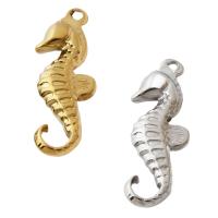 Stainless Steel Animal Pendants, 304 Stainless Steel, Seahorse, plated, DIY Approx 1.5mm [