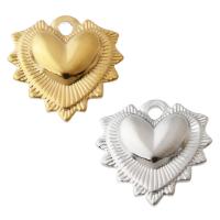 pendentifs de cœur en inox , Acier inoxydable 304, coeur, Placage, DIY, plus de couleurs à choisir Environ 2mm, Vendu par PC[