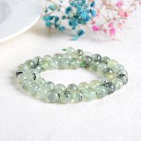 Gemstone Necklaces, Natural Prehnite, Round, polished, fashion jewelry & for woman, green, 8mm Approx 38 cm [