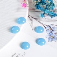 Gemstone Cabochons, Aquamarine, Flat Round, polished, DIY sea blue [