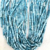 Single Gemstone Beads, Sapphire Sea gemstone, Column, DIY skyblue [