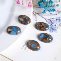 Кабошоны из драгоценных камней, Cloisonne Stone, Плоская овальная форма, полированный, DIY & разный размер для выбора, разноцветный, продается PC