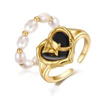 perla anillo de dedo de plata, Plata de ley 925, con Perlas cultivadas de agua dulce, Joyería & para mujer, más colores para la opción, Vendido por Set[