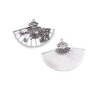 Zinc Alloy Jewelry Pendants, Fan, antique silver color plated, DIY Approx 