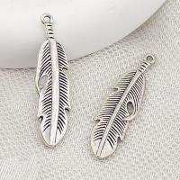 Zinc Alloy Feather Pendants, plated, DIY Approx [