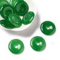 Jadite Anhänger, Malaysia Jade, rund, DIY, grün, The outer diameter is about 24~25mm, the thickness is 4~5mm, Bohrung:ca. 5mm, 10PCs/Tasche, verkauft von Tasche[